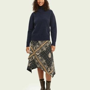 Scotch & Soda XL NWT Navy asymmetrical hem skirt 12/14 - tag $198